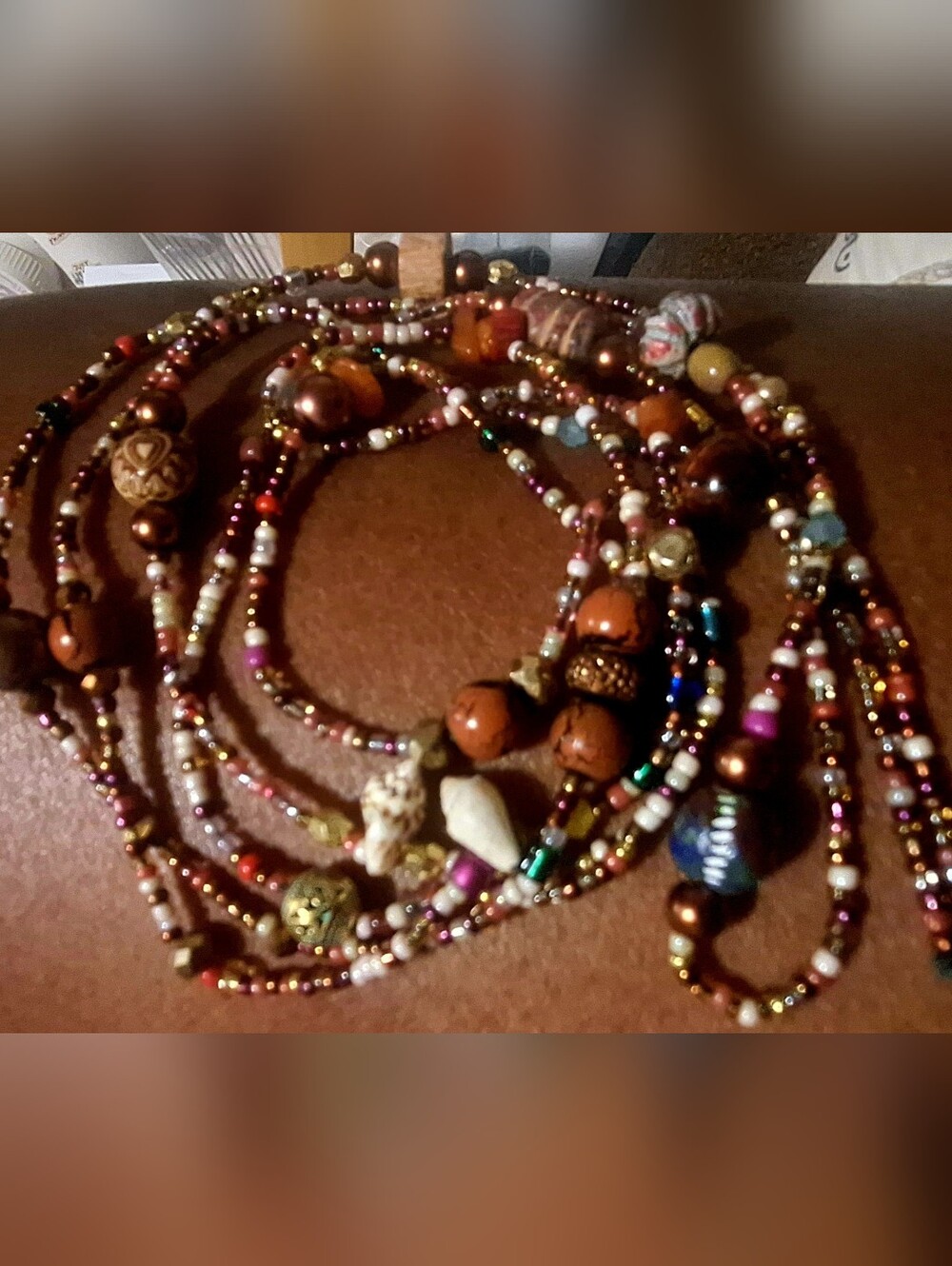 Bohemian Multicolor Beaded Wrap Waistbeads — Unbranded